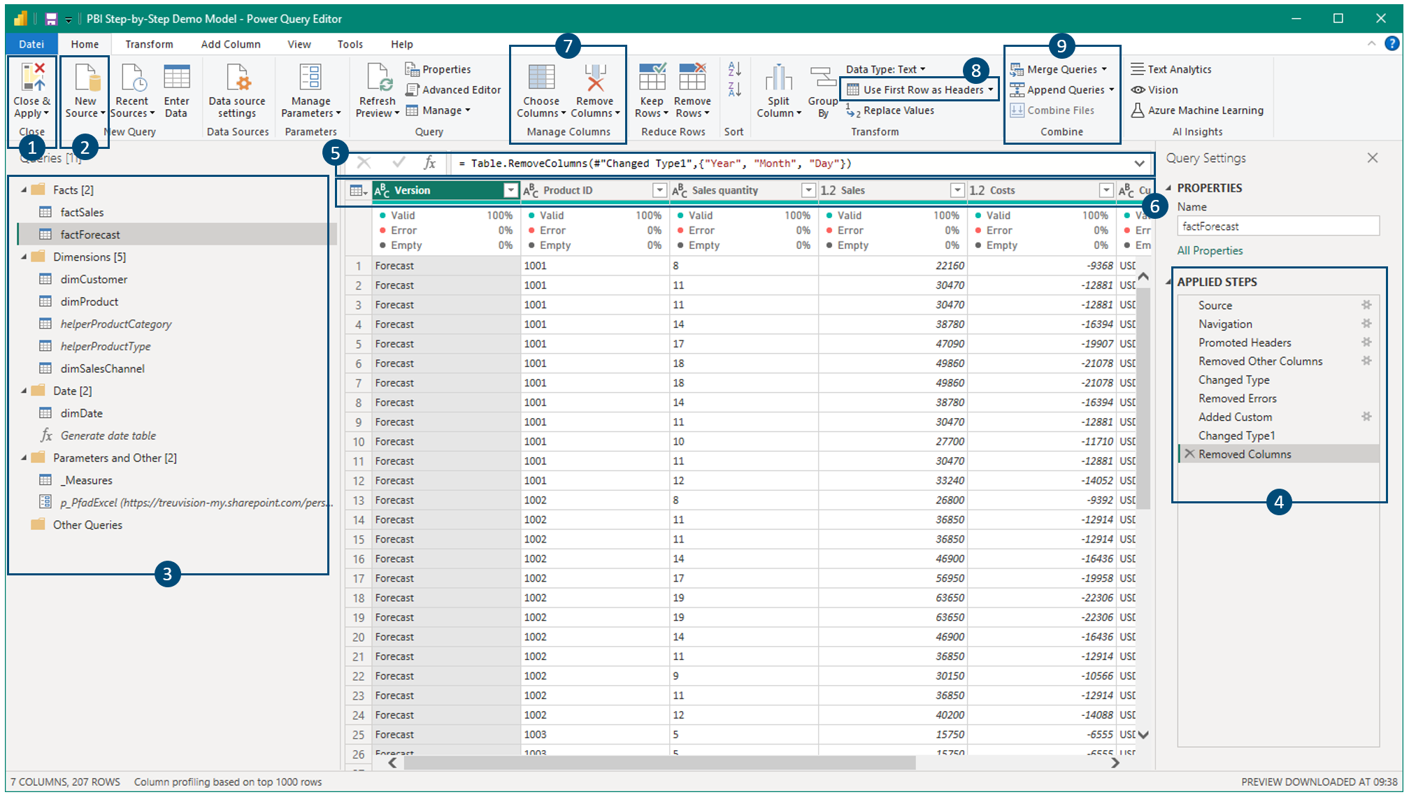 Power Query User Interface